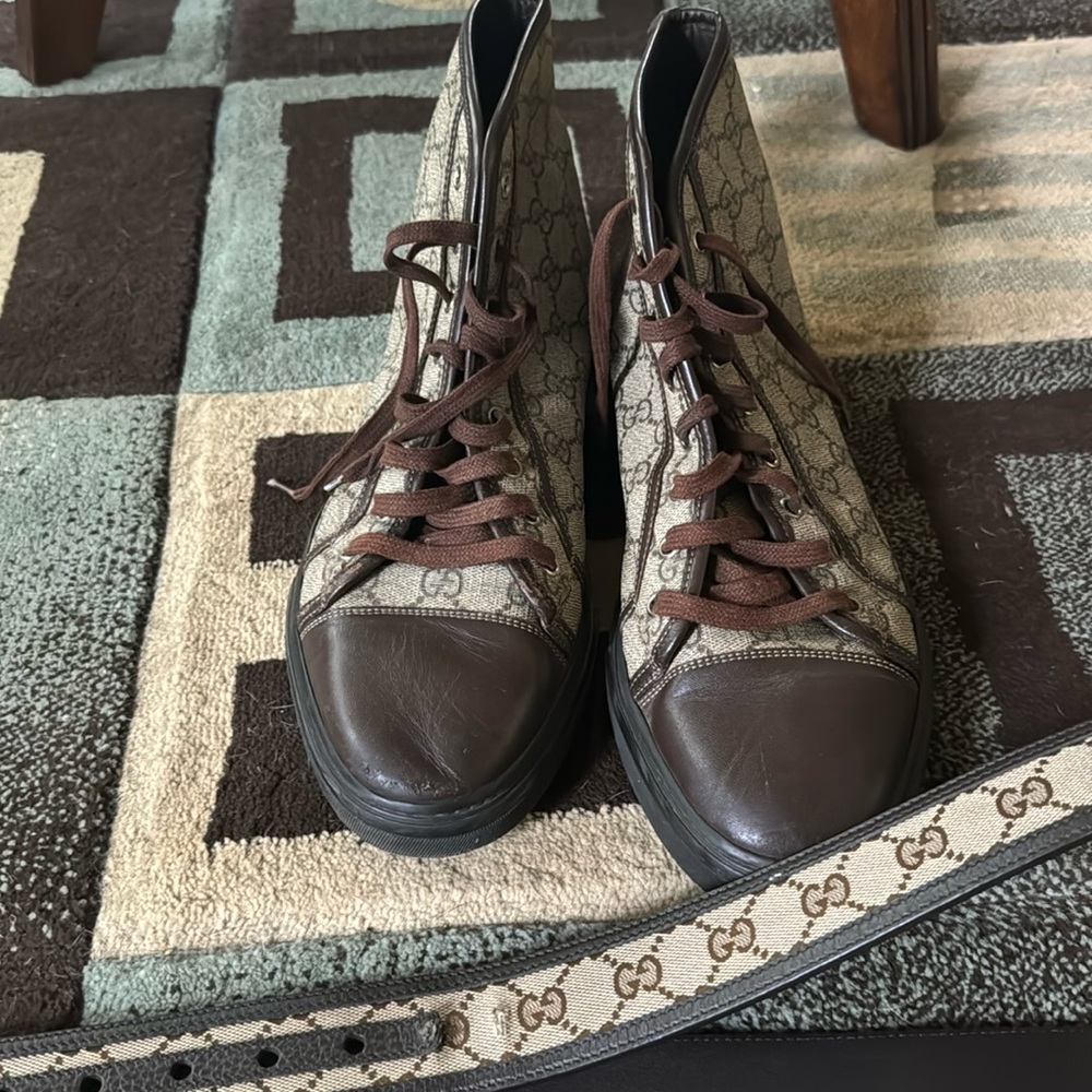 EXCELLENT SHAPE GUCCI SHOES & BELT(42)